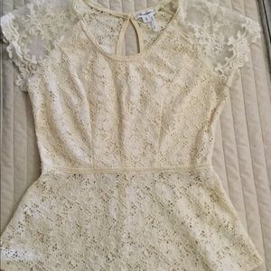 Lace peplum blouse